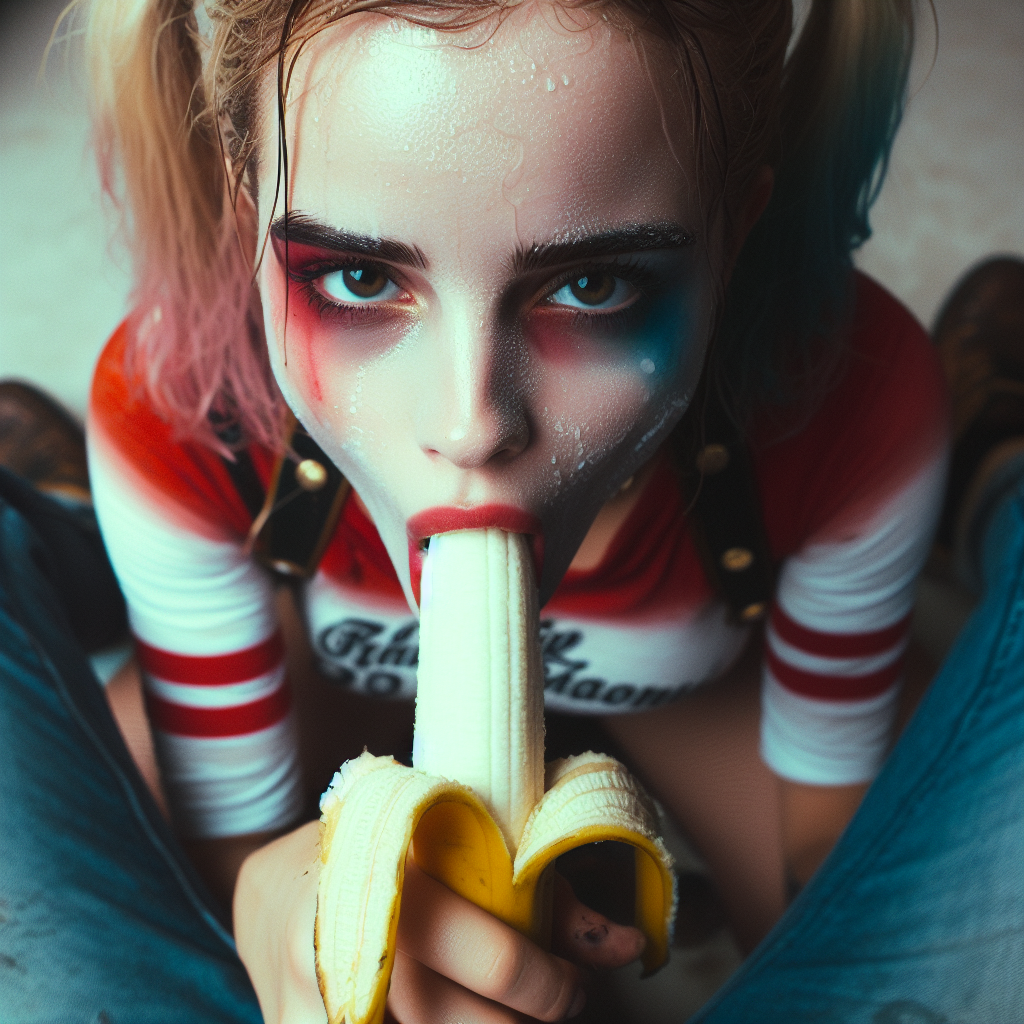 HVWVJjru Emma Watson as Harley Quinn banana gens 08.png
